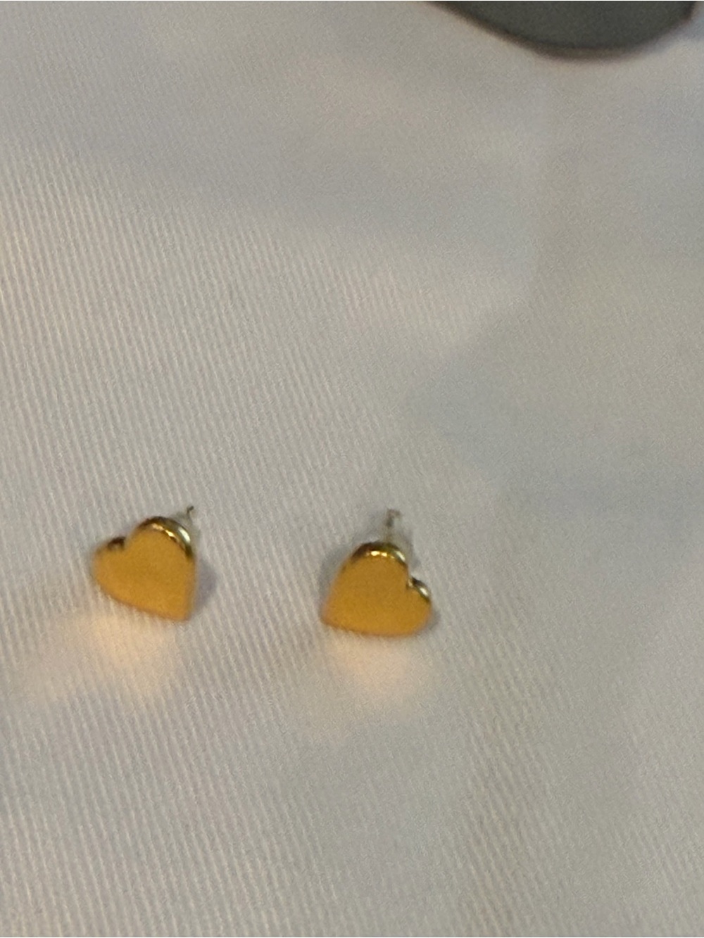 Gold Heart Stud Earrings for Women
